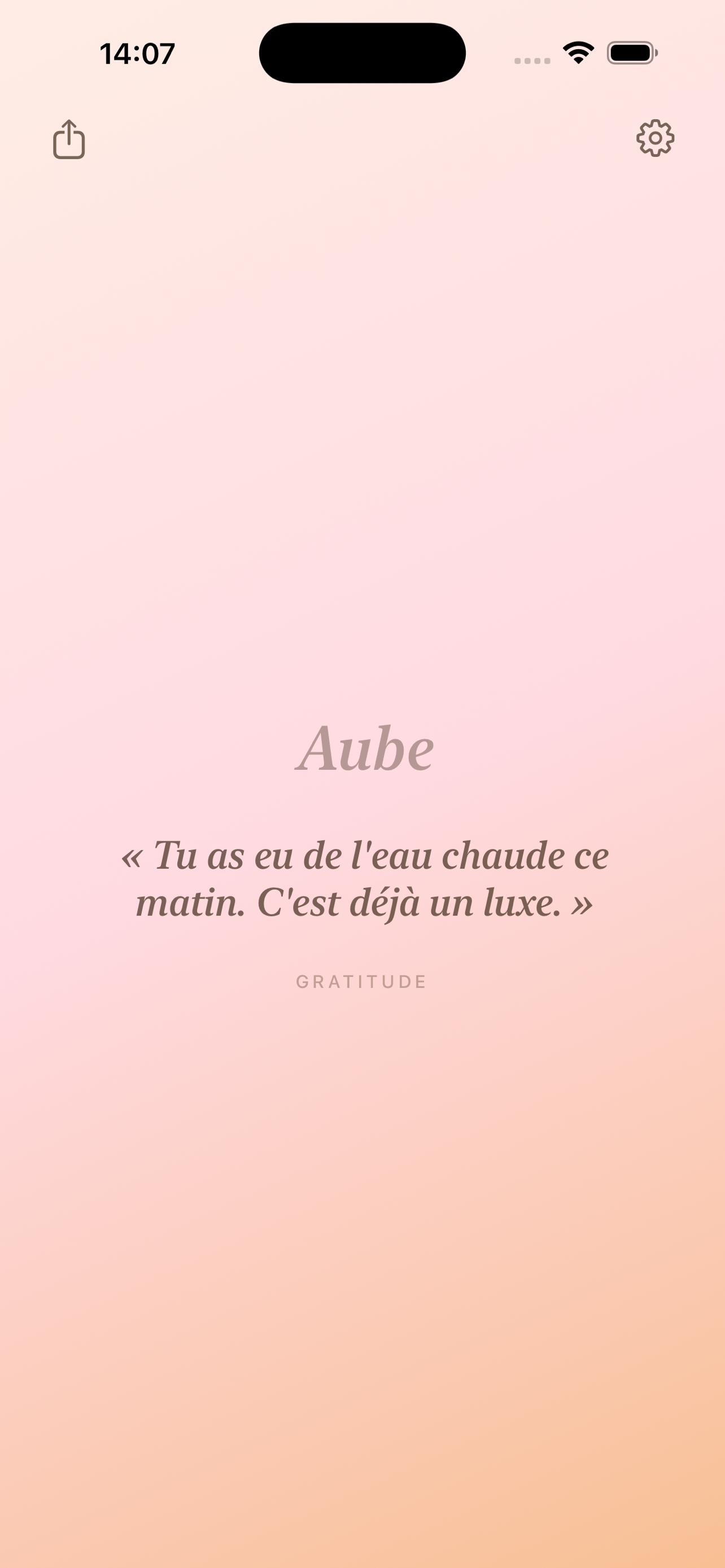 Aube — Phrase du jour