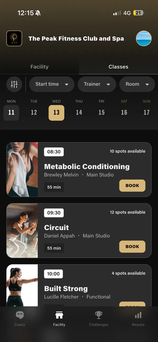 Screenshot #2 pour Peak Fitness Club and Spa