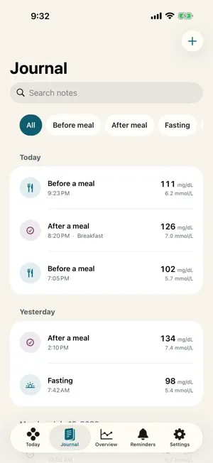 GlucoTrail: Glucose Journal screenshot 2