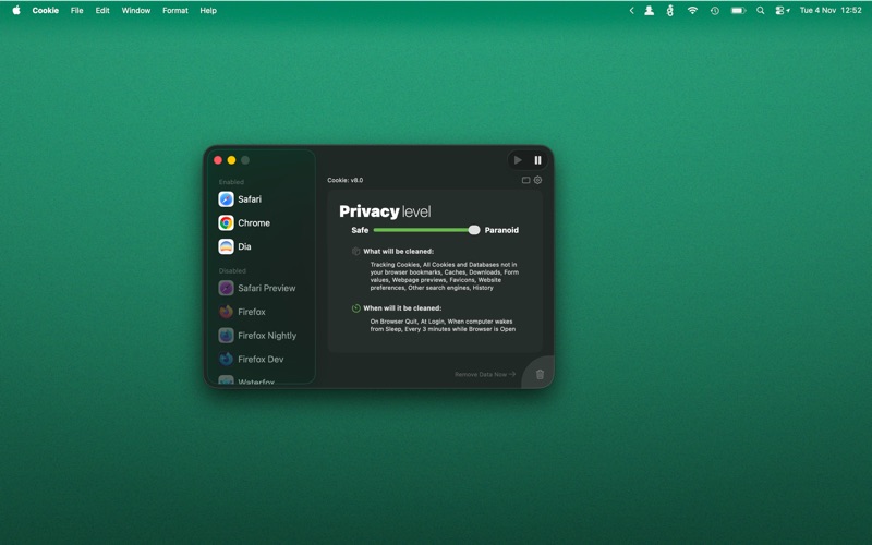 Cookie - privacy control screenshot 10