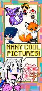 Pixel Art Anime Coloring screenshot #4 for iPhone