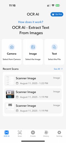 OCR AI: Image to Text & QR screenshot