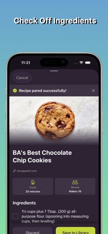 PareRecipes screenshot