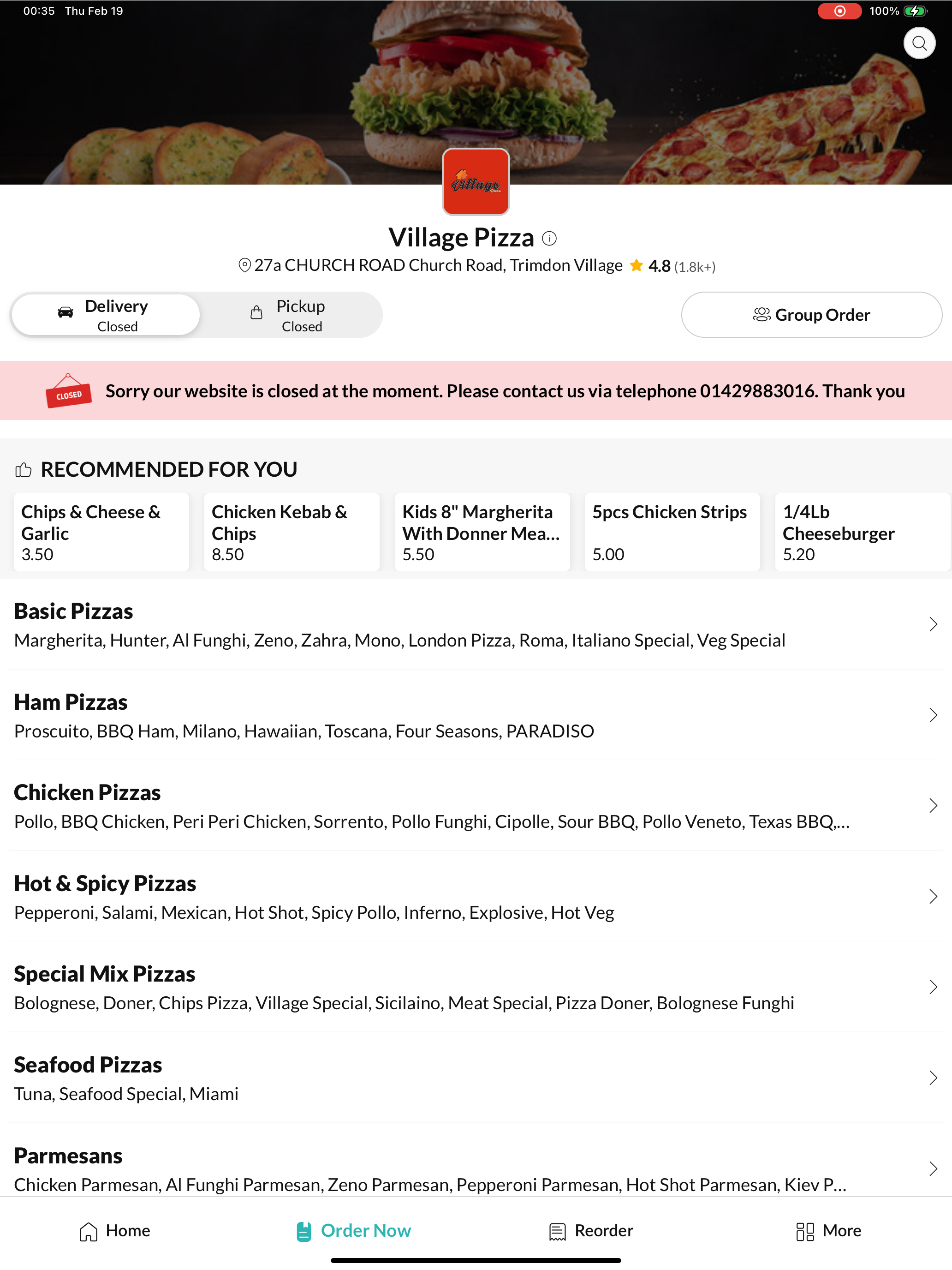 Village Pizza.