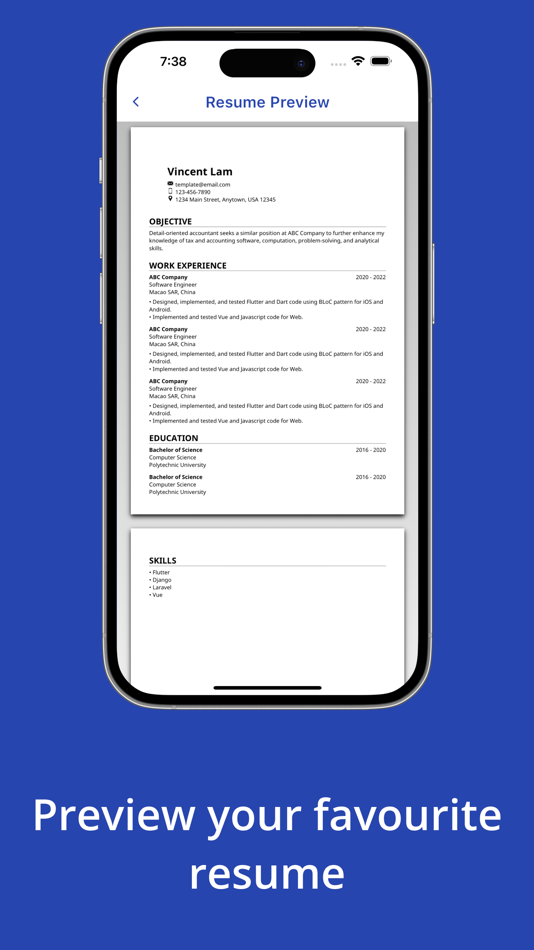 #4. CV Builder: Smart CV Maker (iOS) Podle: CHI HOU LAM