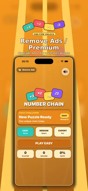 Number Chain Math Puzzle screenshot 1