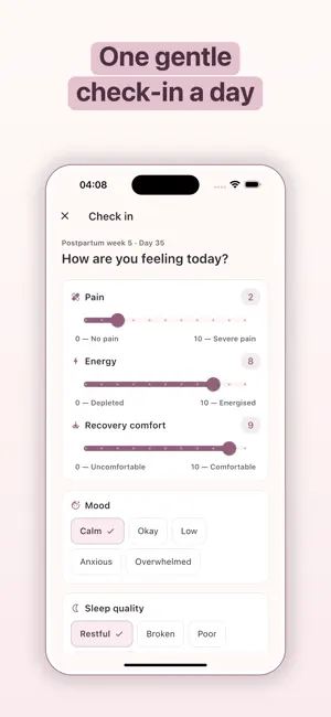 Postpartum Recovery Tracker screenshot 2