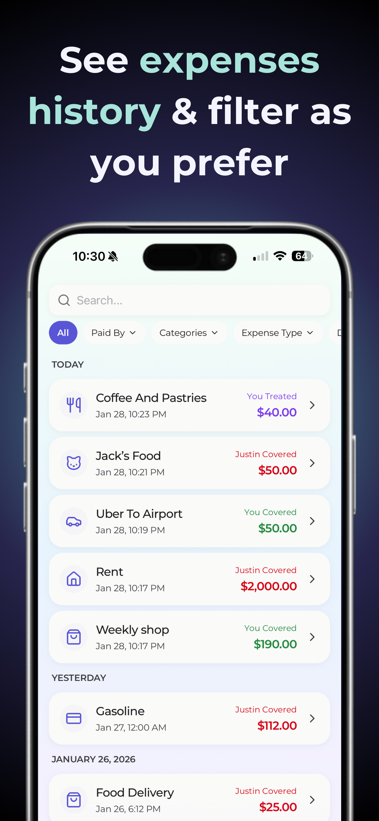 Fairmony: Couple Expenses screenshot 5