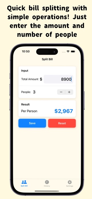 Split Bill - Easy Calculator Screenshot 1 of 4