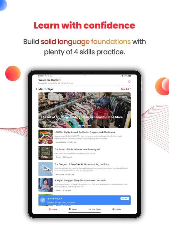 SAYA : The Learning App iPad screenshot 4 - Education app