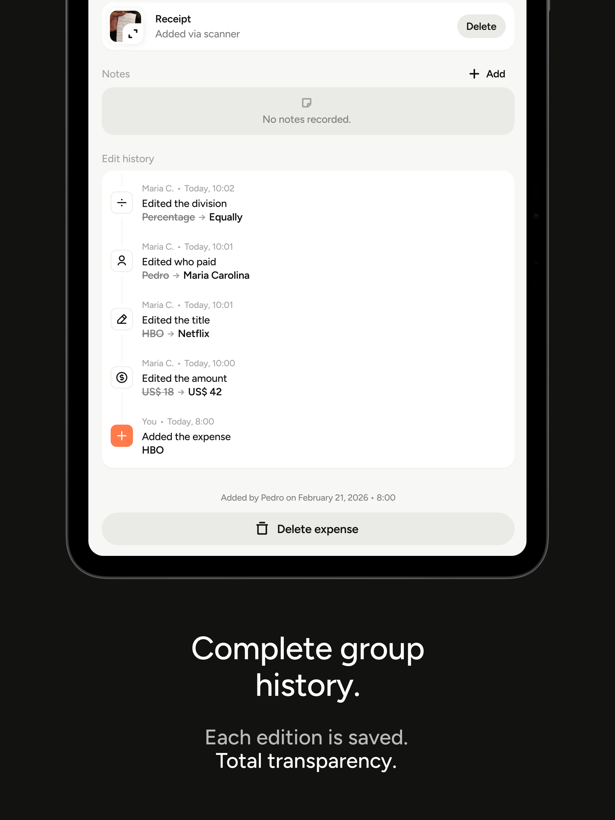 TakeControl: Expense Splitter screenshot 15