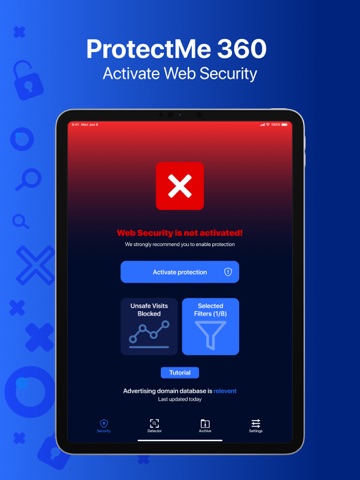 ProtectMe 360 - ウェブセキュリティ iPad screenshot 1