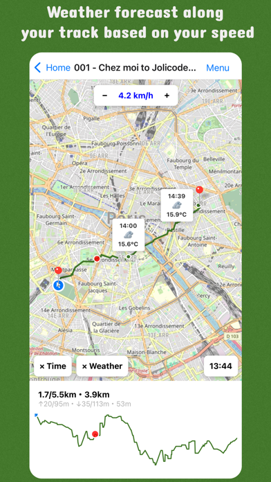 Screenshot #2 pour GPX Forecast Companion