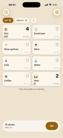 Bierdeckel: Bar Tab Tally Screenshot 1 of 3