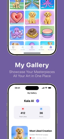Kala: AI Art Coloring Book iPhone screenshot