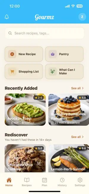Gourmz: Recipes & Meal Planner screenshot 1