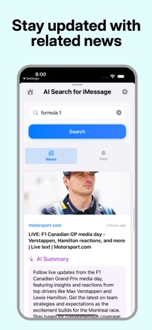 AI Search for iMessage Screenshot 1 of 4