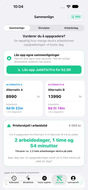 Cost in Time: Price to Hours screenshot 4