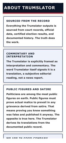 Trumslator screenshot