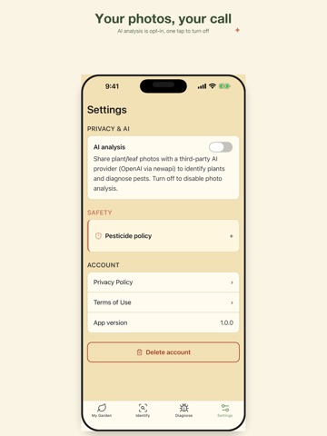 GardenSage AI iPad screenshot