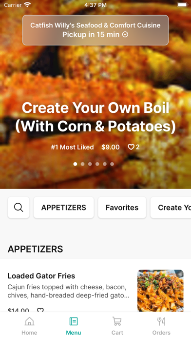 Catfish Willy's To Go iPhone screenshot 2 - Food & Drink app