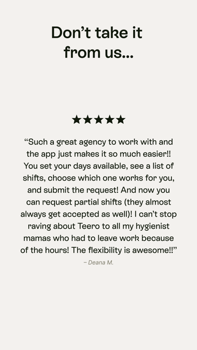 Teero - Dental Staffing Screenshot