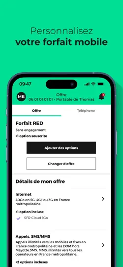 Capture d'écran de RED & Moi sur iPhone 6
