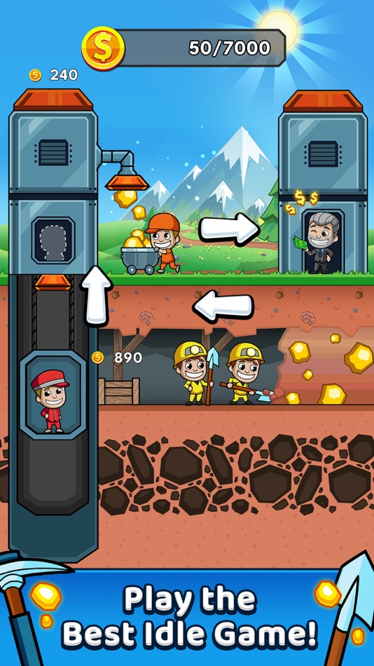 #1. Idle Miner Tycoon: Gold digger (iOS) By: Kolibri Games GmbH