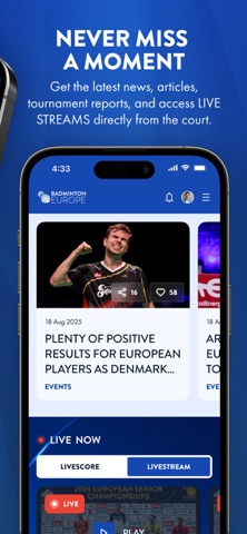 Badminton Europe screenshot