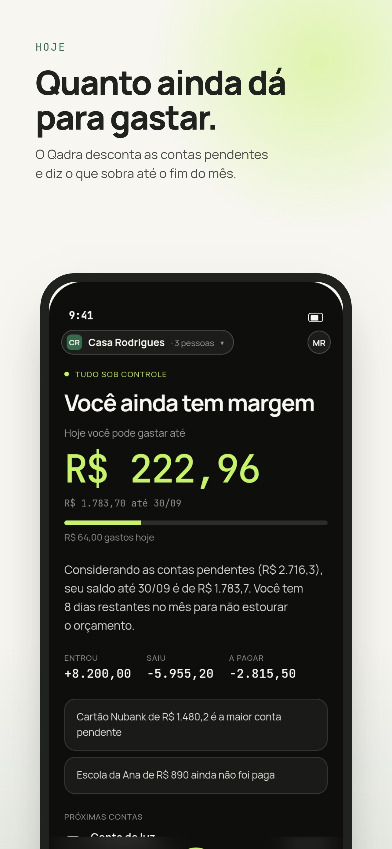 Screenshot 2 of Qadra: Diário Financeiro