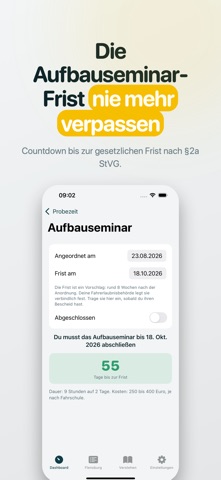 Probezeit: Fahranfänger iPhone screenshot