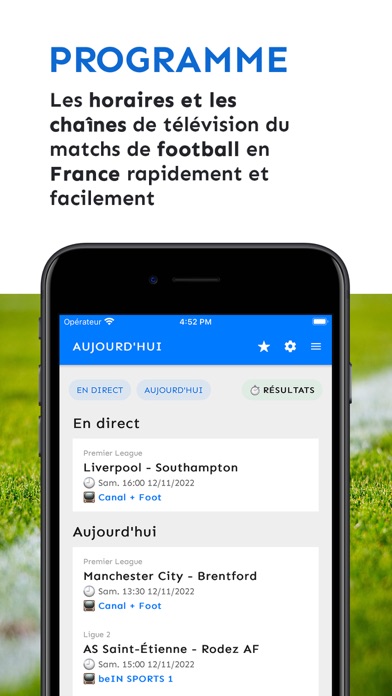 Screenshot #1 pour Football et télé: Match guide