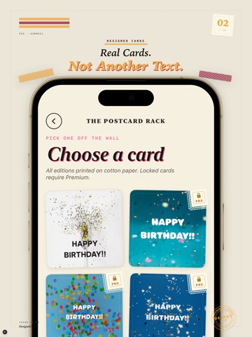 Birthday Card Maker & Reminder iPad screenshot