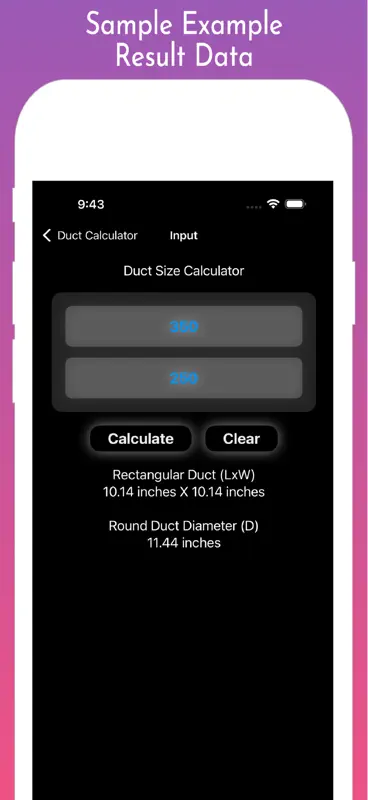 Duct Calculator Pro screenshot 7 of 7