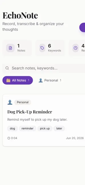 EchoNote.ai screenshot 1