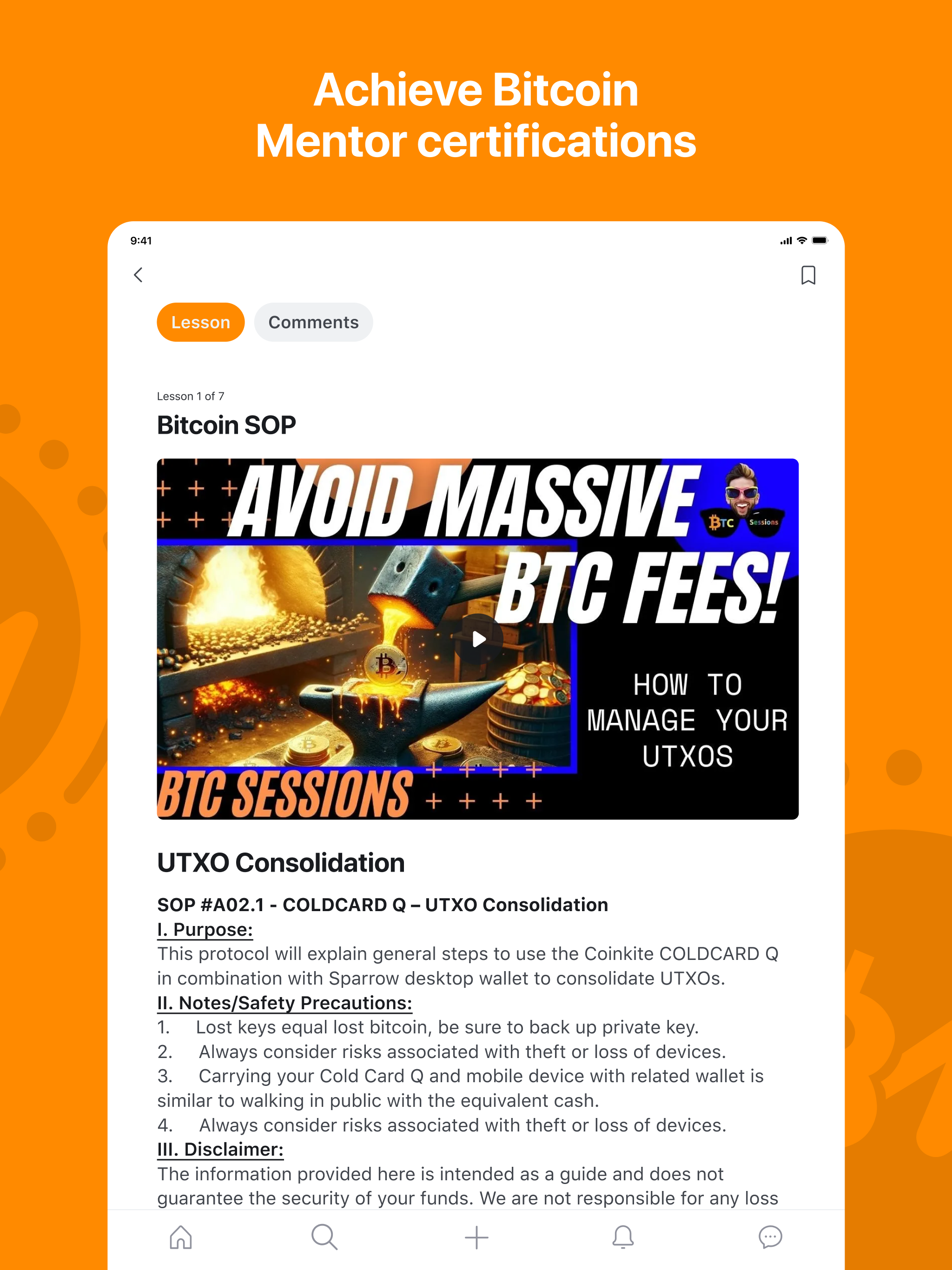 Bitcoin Mentor Orange Circle