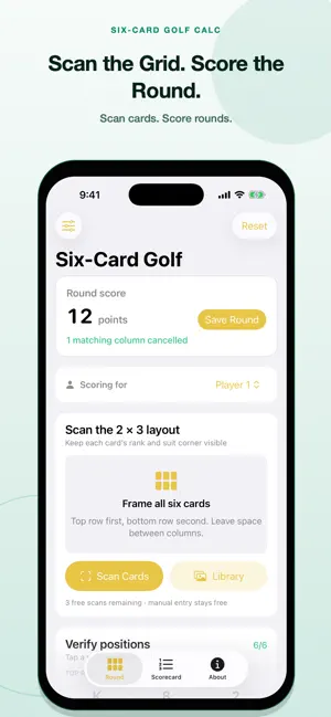 Six-Card Golf Calc screenshot 1