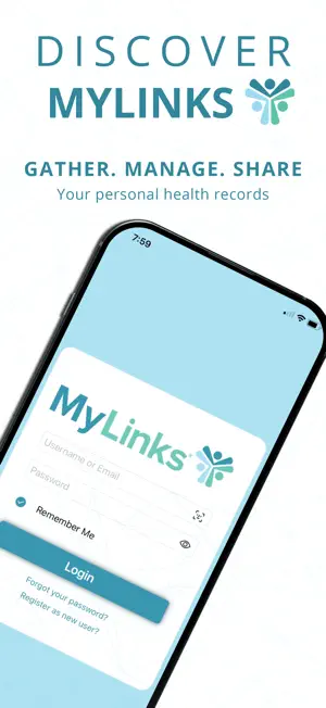 MyLinks Personal Health Record screenshot 1