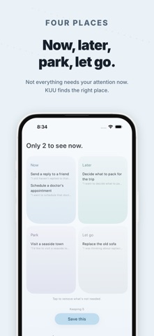 KUU: Brain Dump for Busy Minds iPhone screenshot