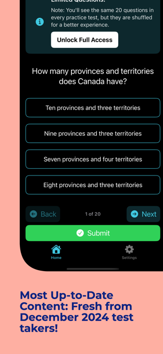 Citizenship Test Prep - Canada Screenshot 1 of 3