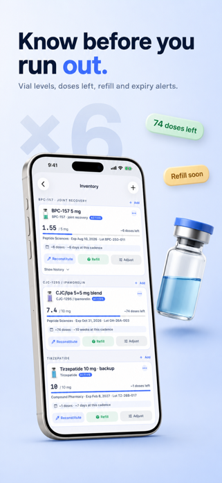 Peptide Protocol: Dose Tracker Screenshot 3 of 9