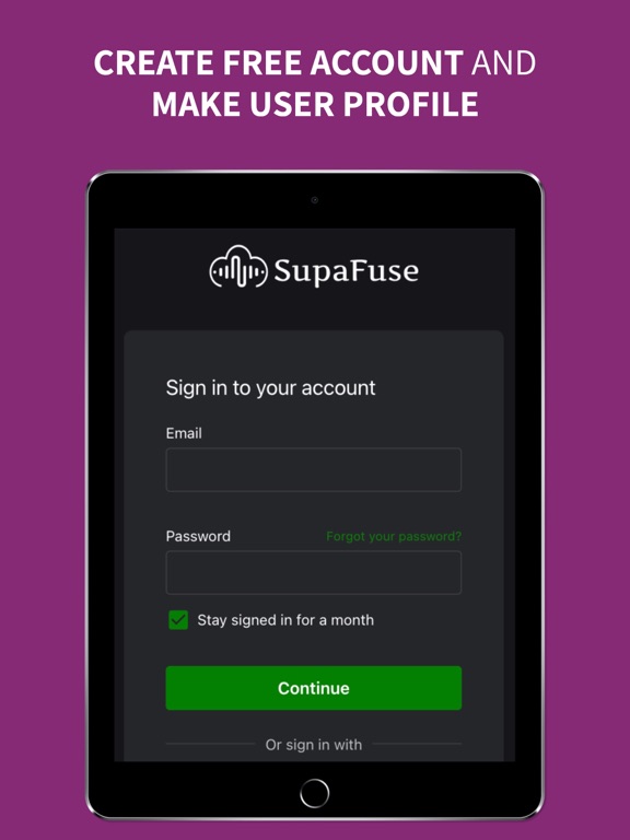 SupaFuse iPad screenshot 6 - Music app