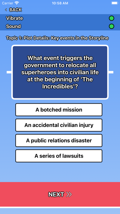 The Incredibles Trivia Screenshot 2 - AppWisp.com The Incredibles Trivia Screenshot 2 - AppWisp.com