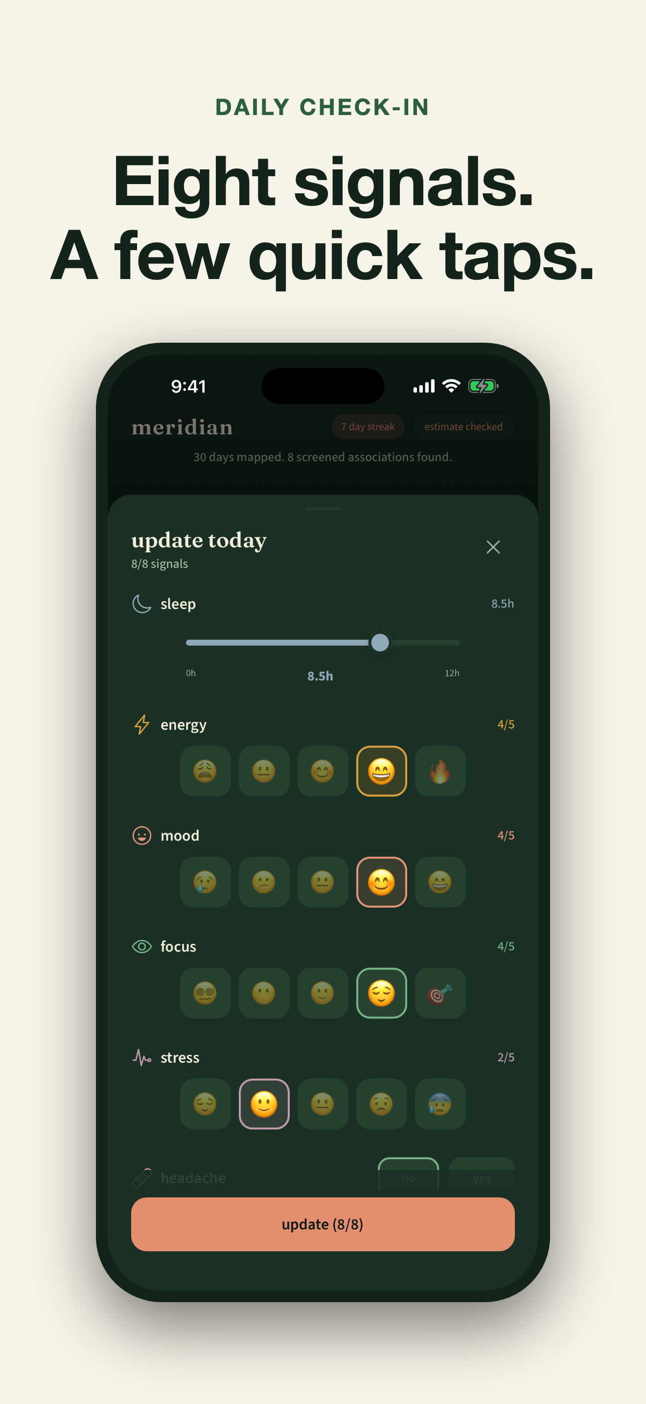 Mood, Sleep & Symptom Tracker screenshot 2