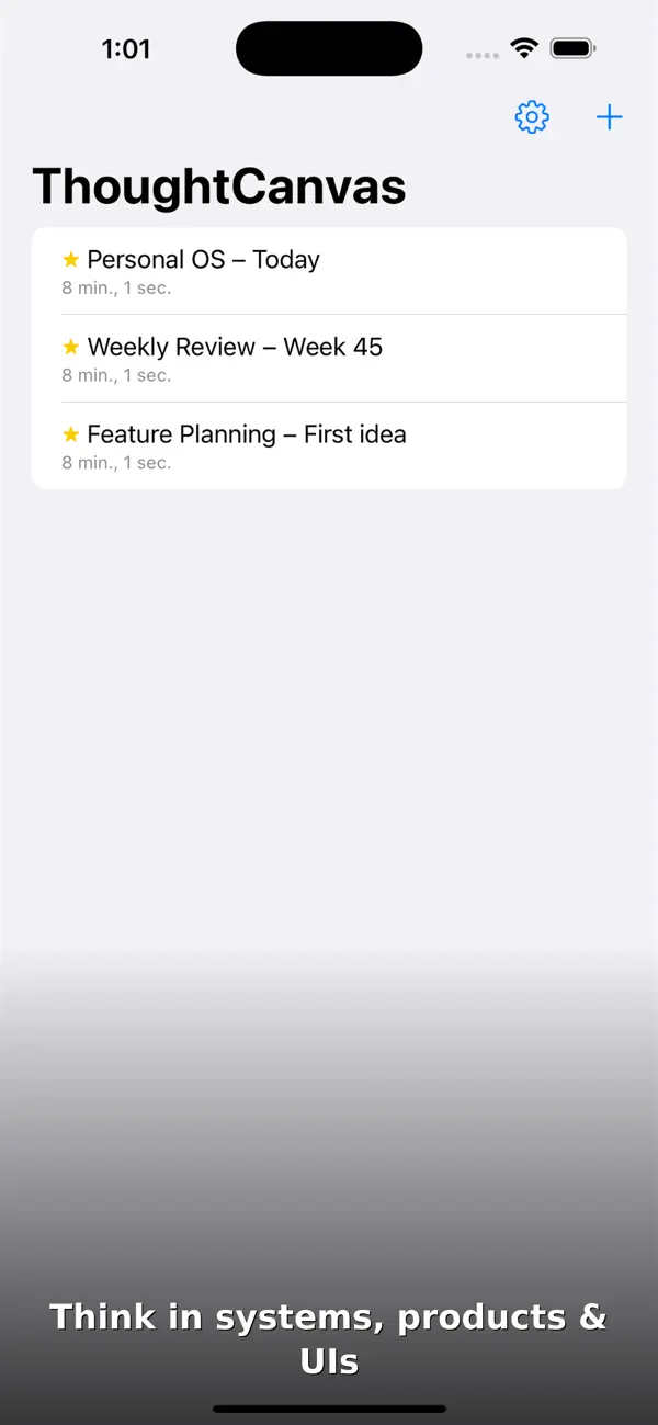 #3. Thought Canvas (iOS) Podle: Lawrence Tsui