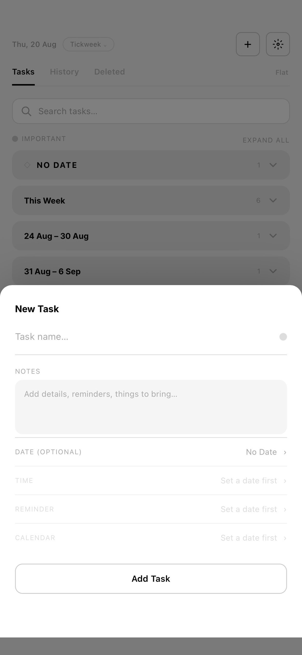 Tickweek screenshot 4