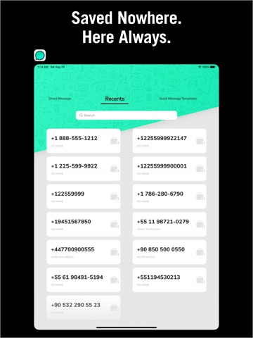 Direct Message for WhatsApp iPad screenshot