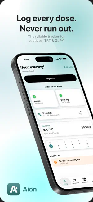 Aion: GLP-1 & Peptide Tracker screenshot 1