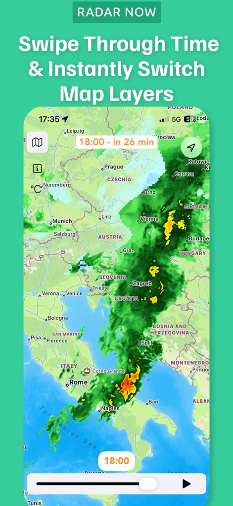 Radar Now: Rain and Snow Map - Weather App | MWM