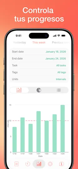 Captura de pantalla de Be Focused – Timer Pomodoro en iPhone 4
